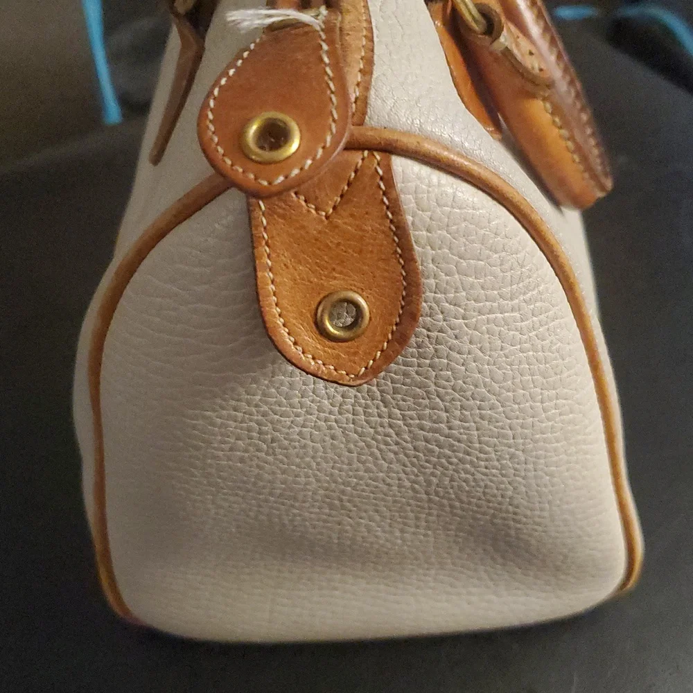 Dooney & Bourke Cream and‎ Tan Satchel/leather Speedy